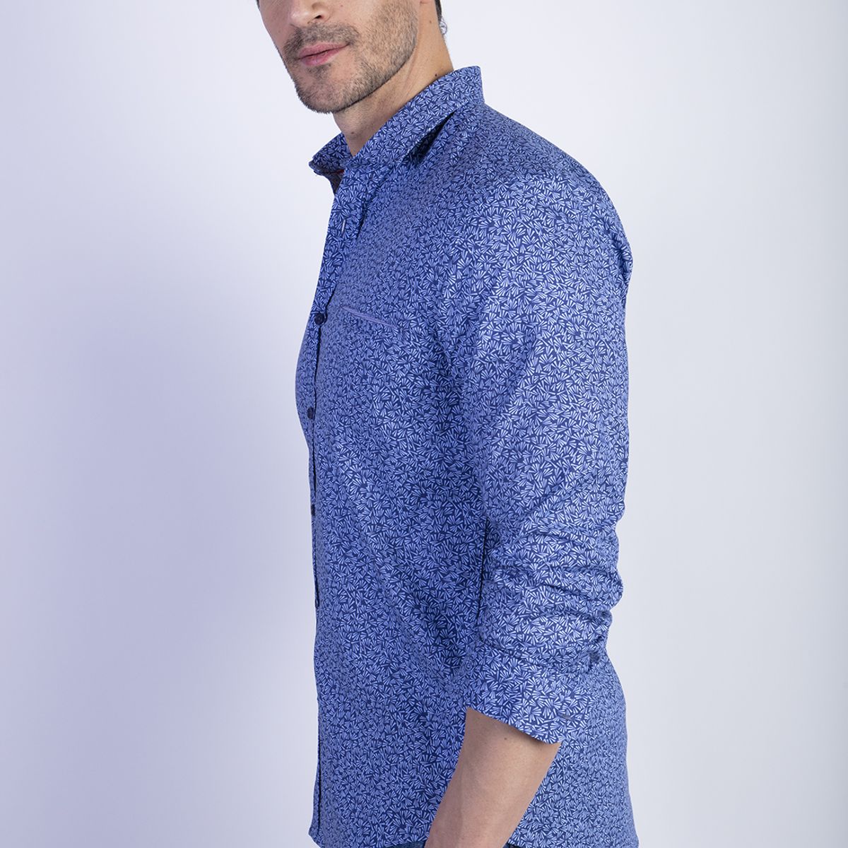 FEROUCH - Camisa Estampada Ohio Fj Azul Ferouch