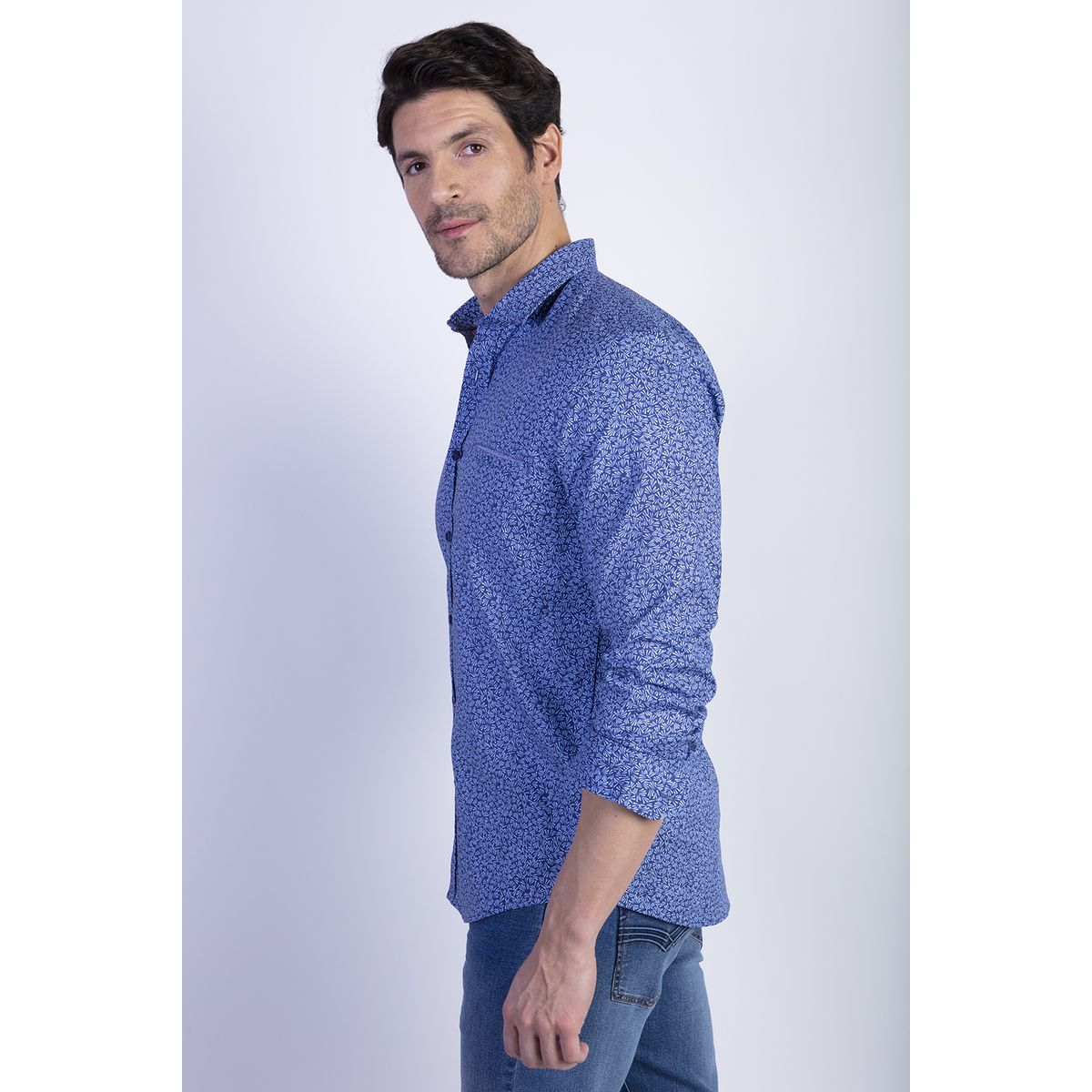 FEROUCH - Camisa Estampada Ohio Fj Azul Ferouch