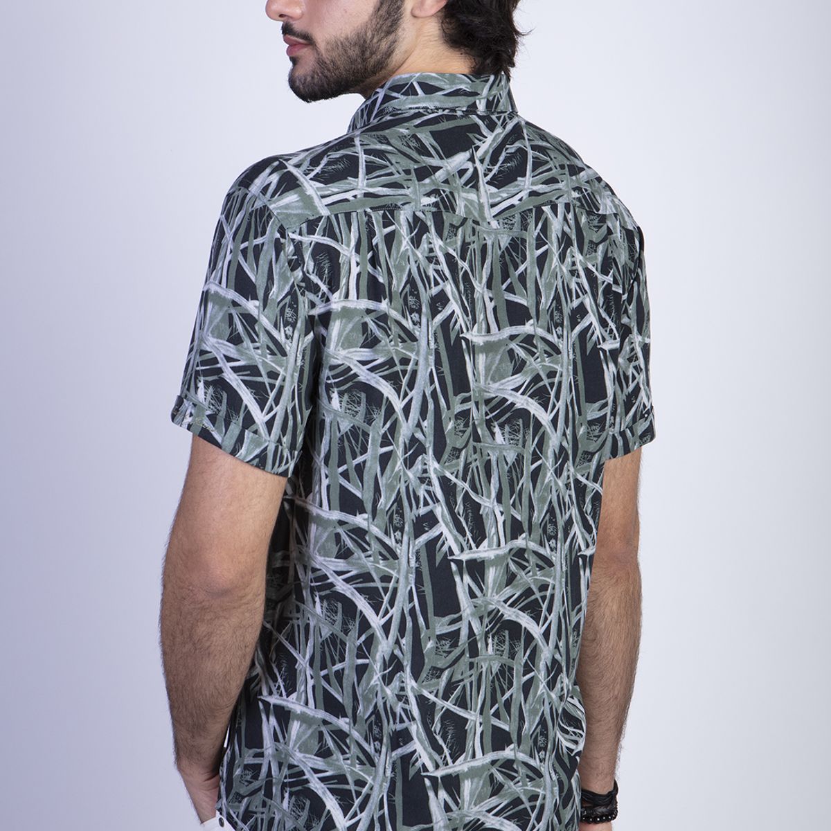FEROUCH - Camisa Estampada Bamboo Fj Verde Ferouch