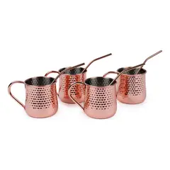 SIMPLIT - Set 4 Vasos Moscow Mule Mojito Mug Cobre + Bombillas