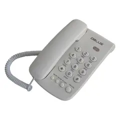 DBLUE - Teléfono Fijo Sobremesa O Pared Números Grandes Blanco - SC