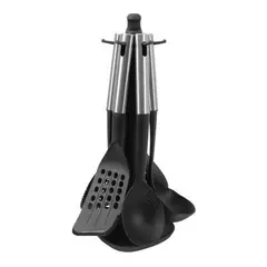 ILKO - Set 6 Utensilios Con Base Silver Industrial