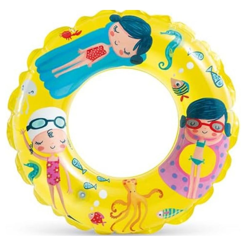 INTEX - Flotador Inflable Redondo Intex Girls 61 Cm Transparent Ring