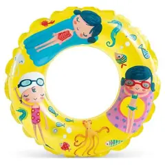 INTEX - Flotador Inflable Redondo Girls 61 Cm Transparent Ring