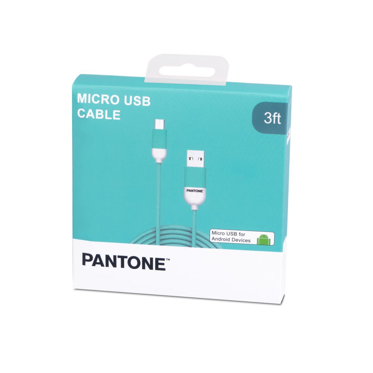 OEM - Cable de Datos Micro USB 1 MT Pantone High Speed Turquesa
