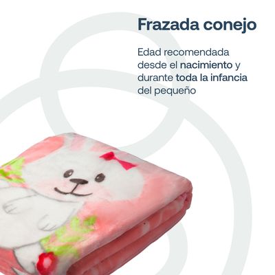 Imagen 2 del producto Frazada Conejo Rosada