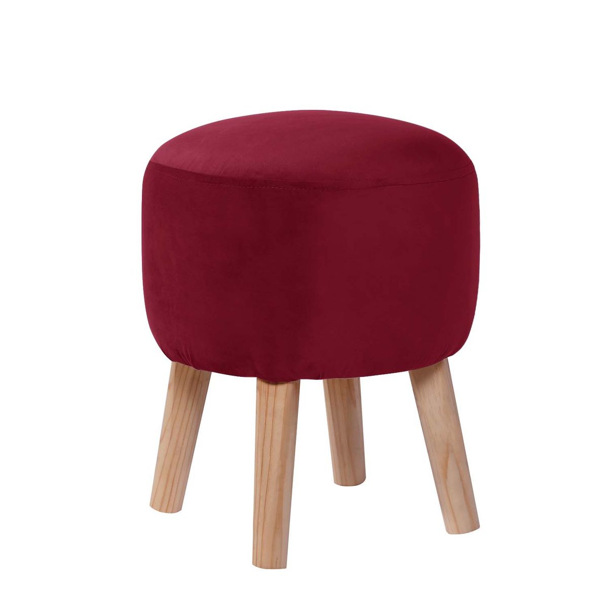 LATAM HOME - Pouf Nantes Tela Velvet Burdeo