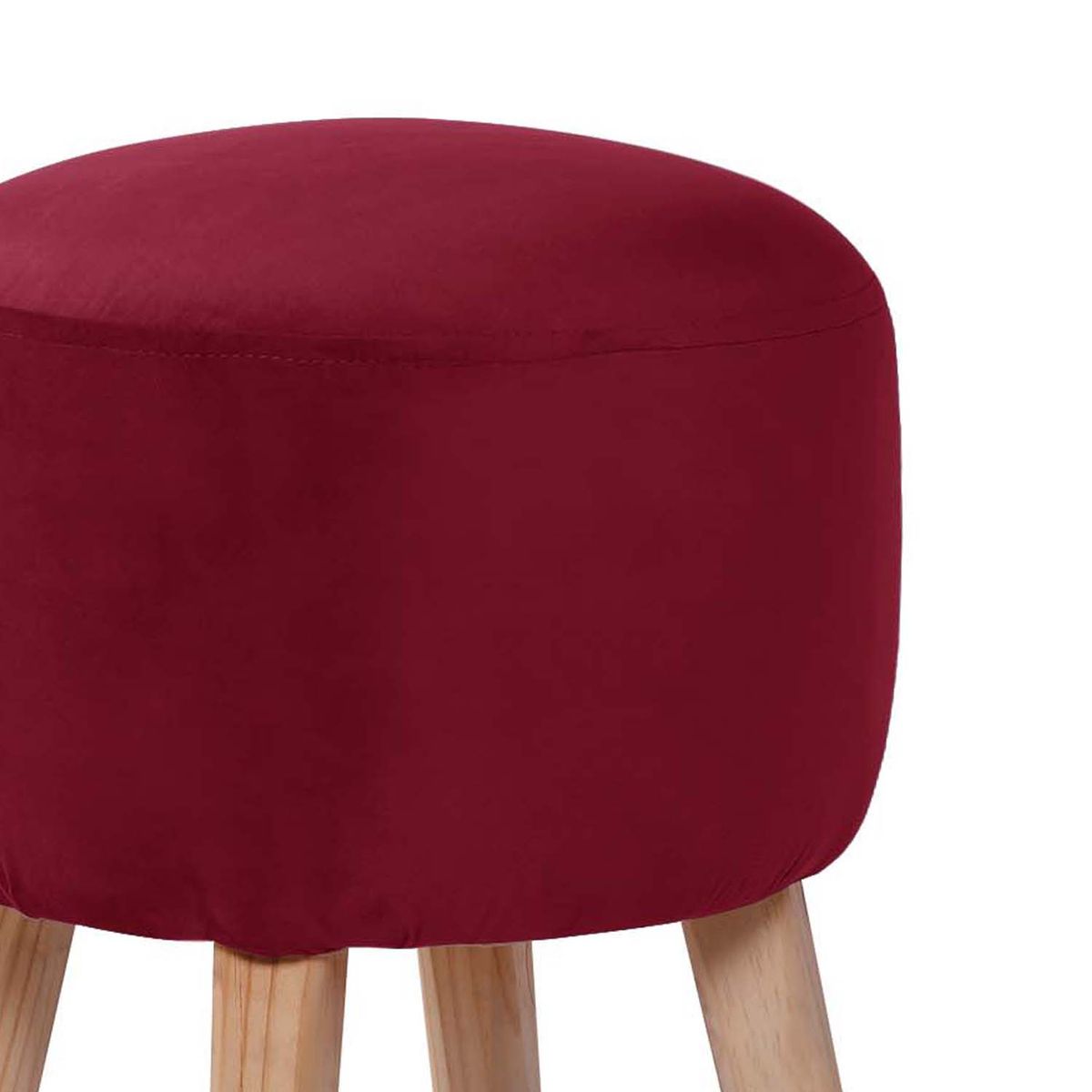 LATAM HOME - Pouf Nantes Tela Velvet Burdeo