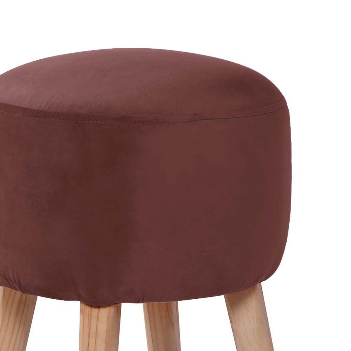 LATAM HOME - Pouf Nantes Tela Velvet Chocolate