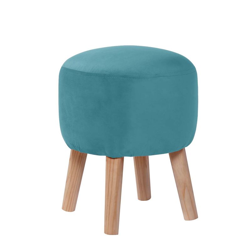 LATAM HOME - POUF NANTES TELA VELVET TURQUESA