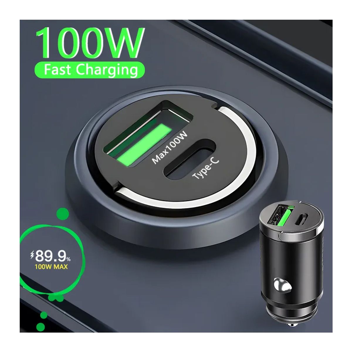 EON - Cargador USB Para Auto Carga Rápida 100w Para iPhone Xiaomi