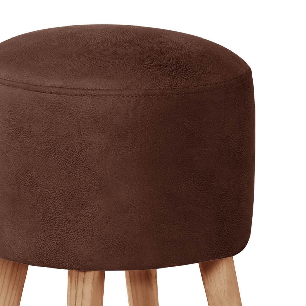 LATAM HOME - Pouf Nantes Cuero Kentucky Cafe Moro