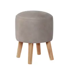 LATAM HOME - POUF NANTES CUERO KENTUCKY GRIS