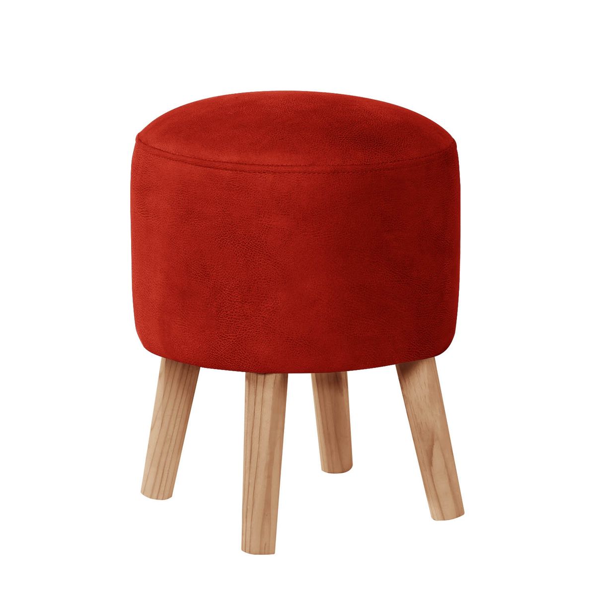 LATAM HOME - Pouf Nantes Cuero Kentucky Rojo