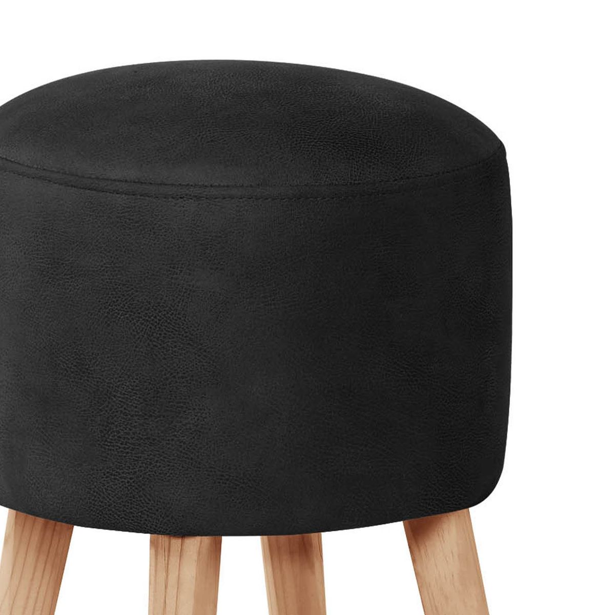 LATAM HOME - Pouf Nantes Cuero Kentucky Negro