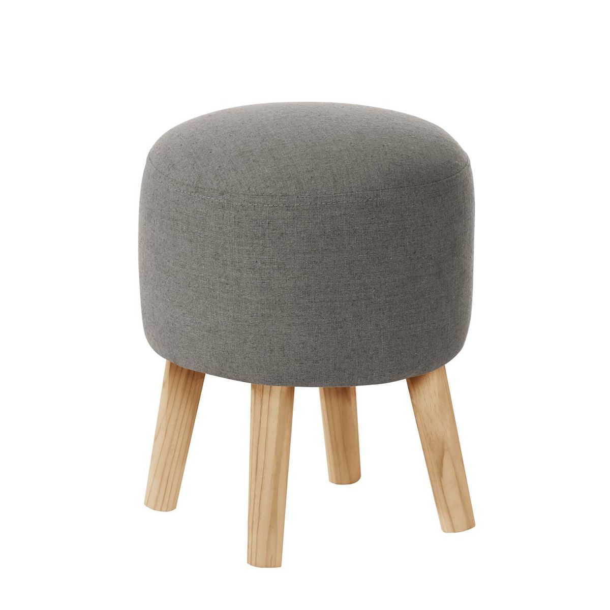 LATAM HOME - Pouf Nantes Lino Gris Oscuro