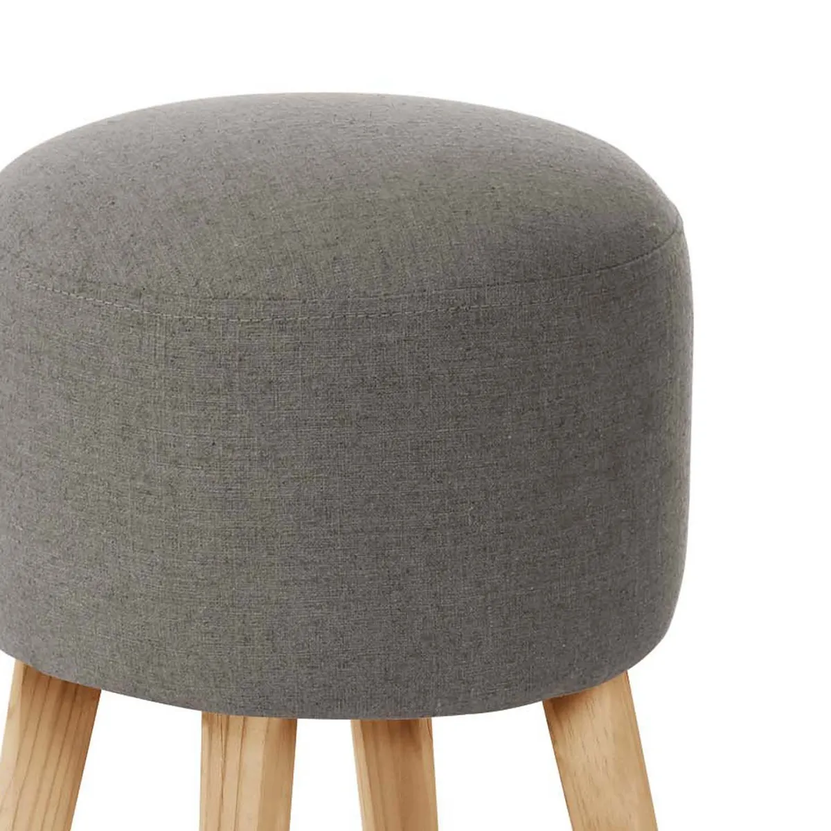 LATAM HOME - Pouf Nantes Lino Gris Oscuro