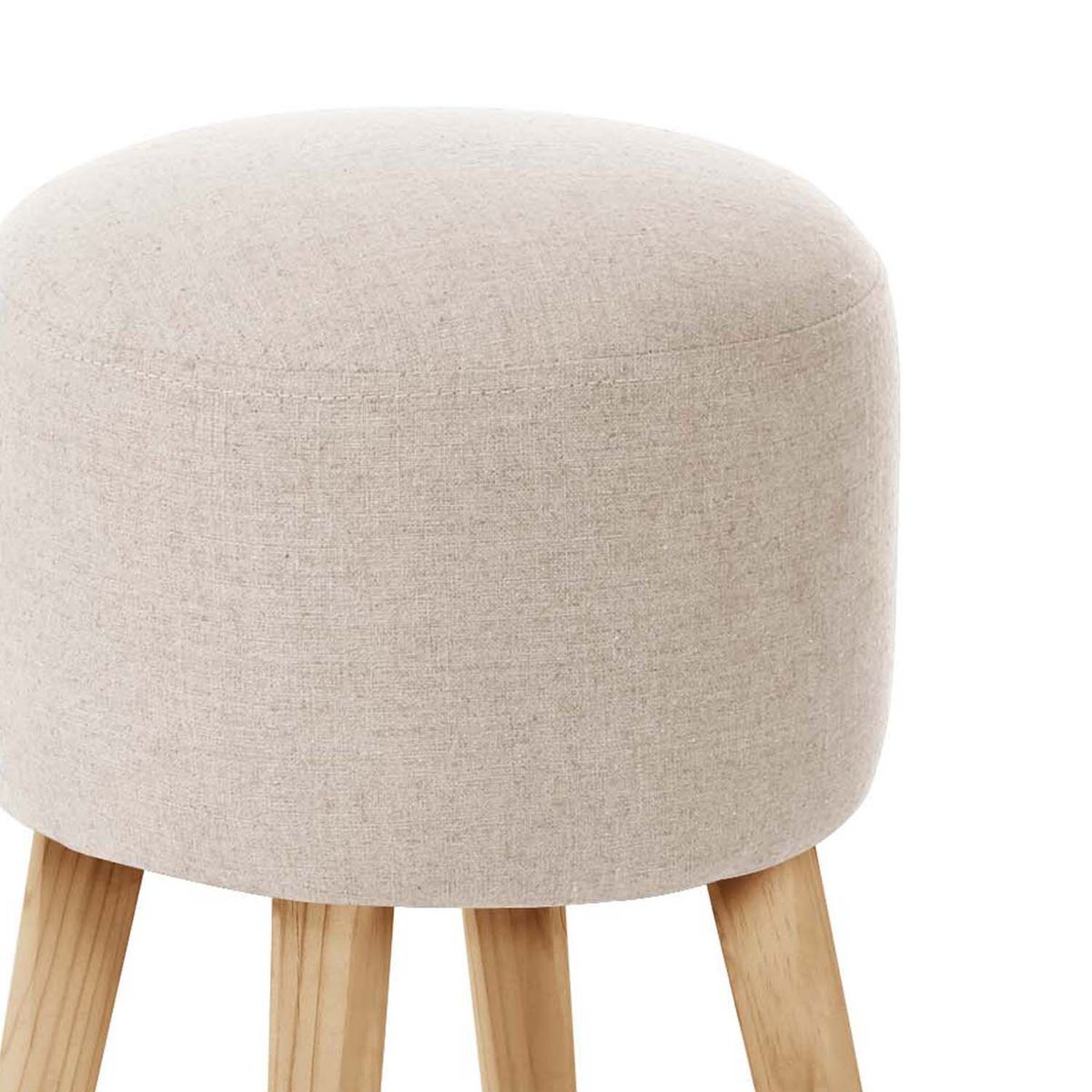 LATAM HOME - Pouf Nantes Lino Blanco