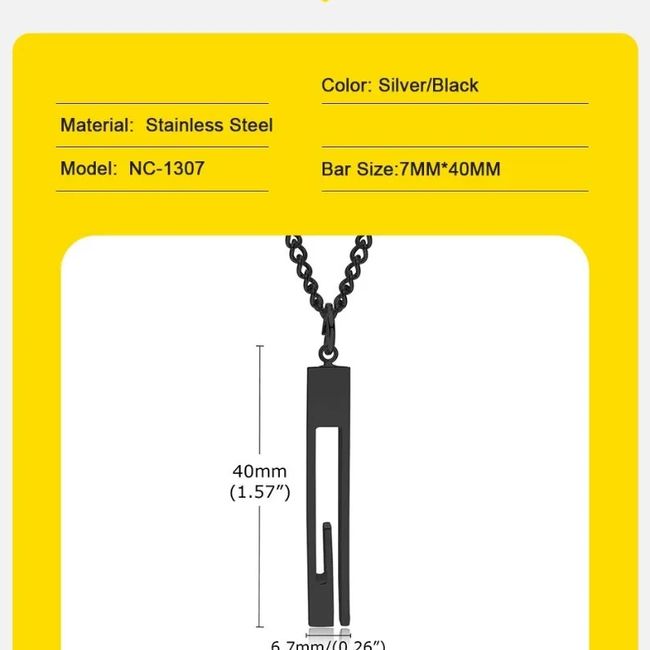 ROYAL MADRIZ - Collar Rectángulo Vintage Space Hombre Mujer Royal Madriz
