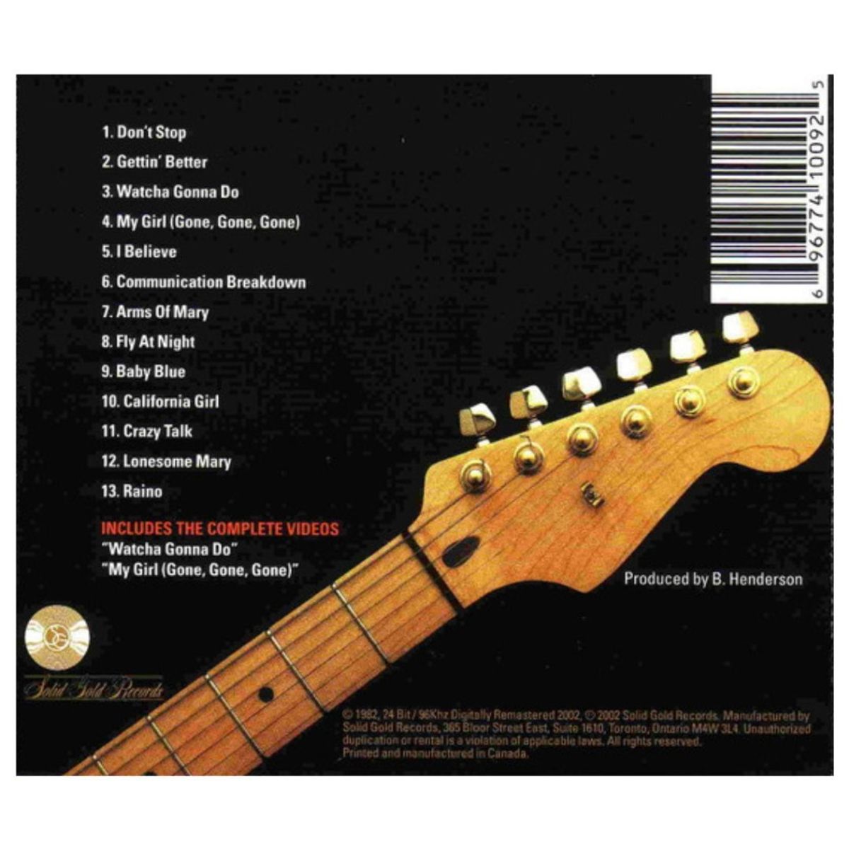 HITWAY MUSIC - CHILLIWACK - GREATEST HITS - CD HITWAY MUSIC