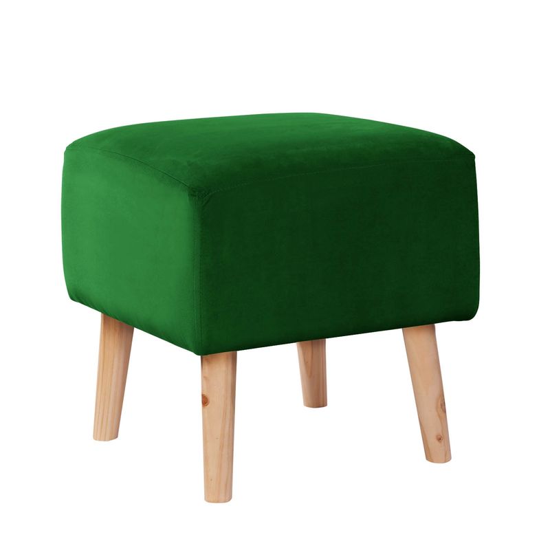LATAM HOME - POUF BURDEOS TELA VELVET VERDE