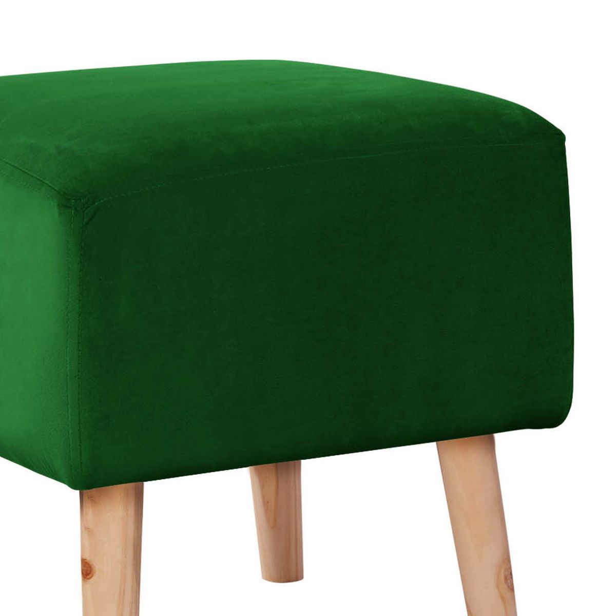 LATAM HOME - Pouf Burdeos Tela Velvet Verde