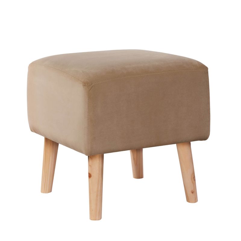 LATAM HOME - POUF BURDEOS TELA VELVET BEIGE