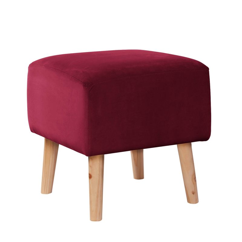 LATAM HOME - POUF BURDEOS TELA VELVET BURDEO