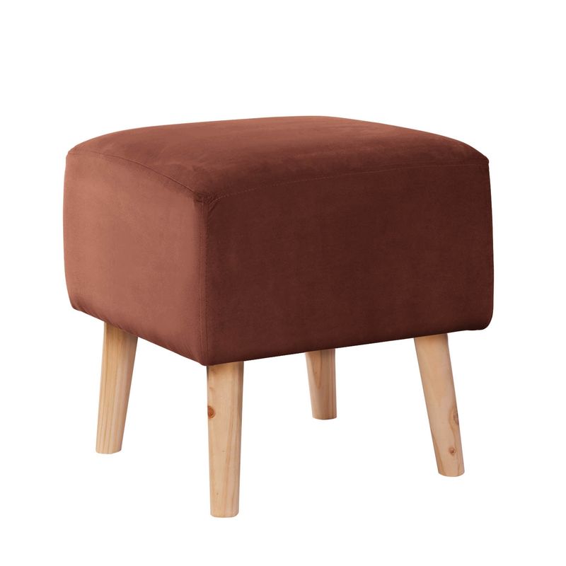 LATAM HOME - POUF BURDEOS  TELA VELVET CHOCOLATE