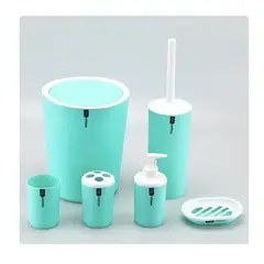 GENERICO - Set De Baño 6 Accesorio Elegante Verde