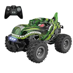 GENERICO - Auto Gran Dinosaurio Control Remoto 2,4 Ghz 1:14, Luces Verd