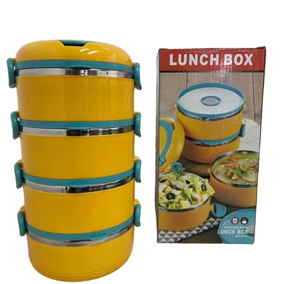 OEM - LUNCH BOX 04 NIVELES - AMARILLO