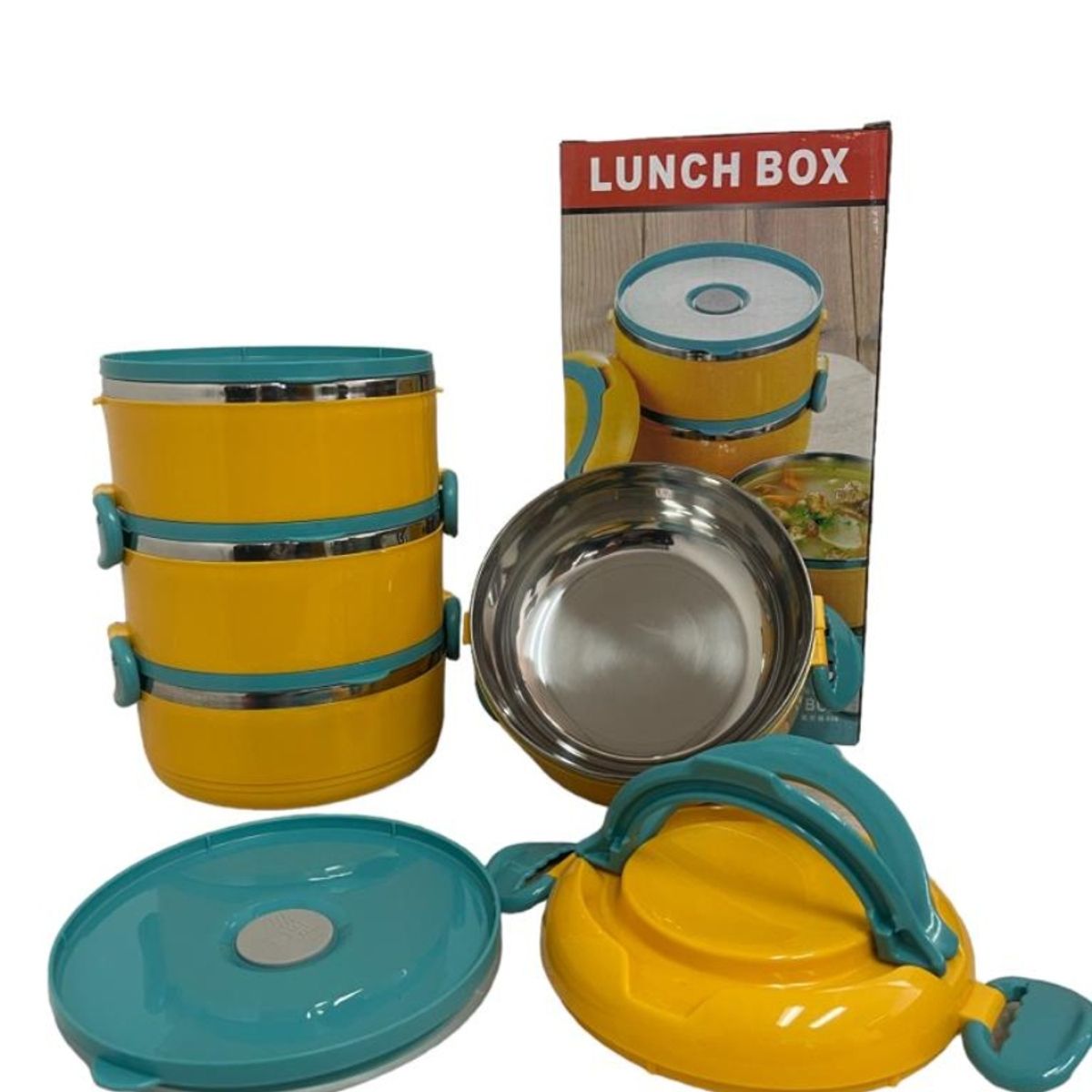 OEM - LUNCH BOX 04 NIVELES - AMARILLO