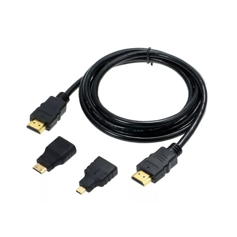 GENERICO - Cable Hdmi 1.5 Mts 3 En 1 V1.4 Hdtv Irm