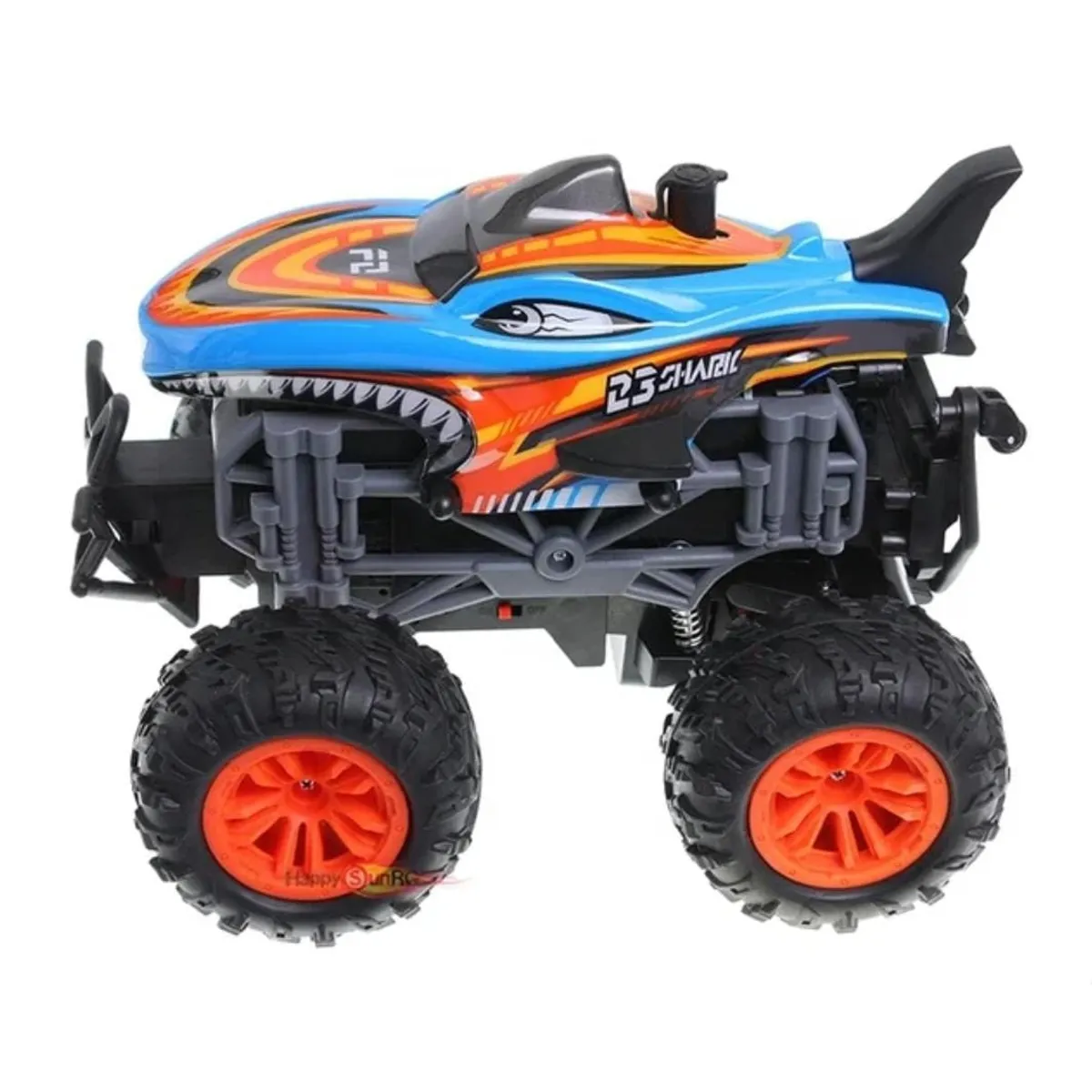 GENERICO - Auto Cr 4x4 Colorful tiburon shark 1.18 Luz Musica y Vapor