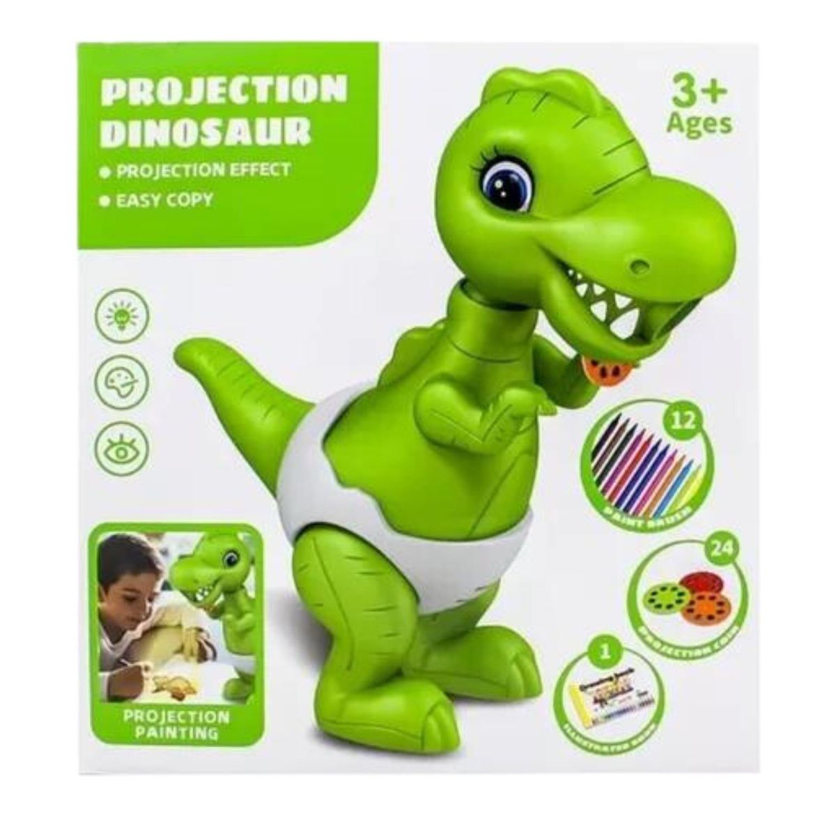 GENERICO - Proyector De Dibujo Para Niños Didáctica Dino Bebe MX36