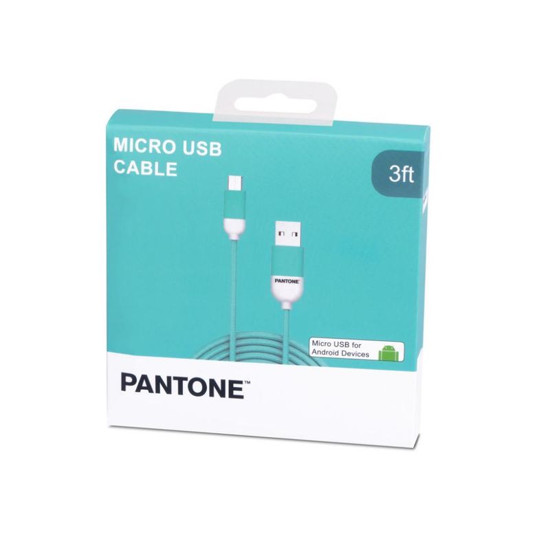 OEM - Cable De Datos Micro USB 1 MT Pantone High Speed Turquesa - Verde Arlequín