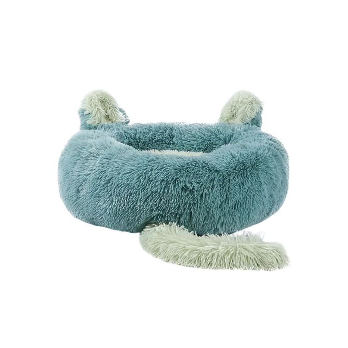 CRUSEC - Cama Redonda Orejas Perros y Gatos 50CM Antideslazante Verde