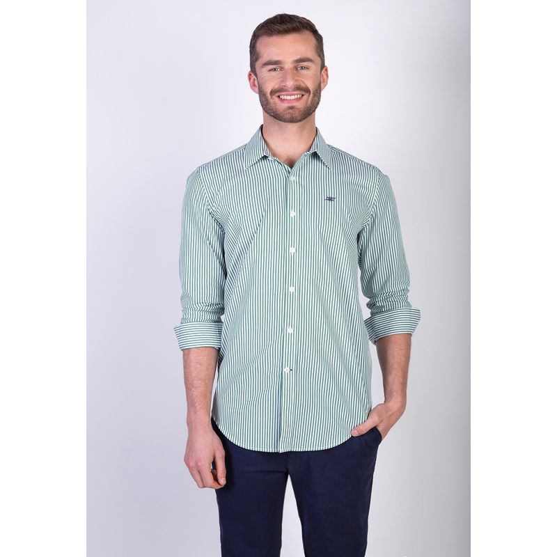 NEW MAN - Camisa Oldham Verde New Man