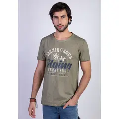 FEROUCH - Polera Dirty Wash Seatle Verde
