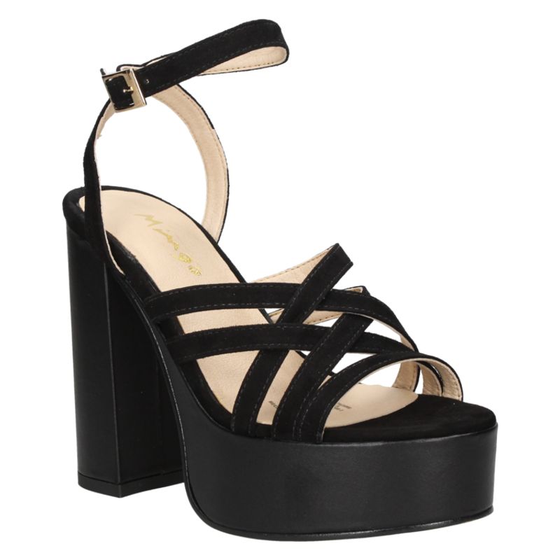 MINGO - Sandalia Casual Mujer Negro Mingo.
