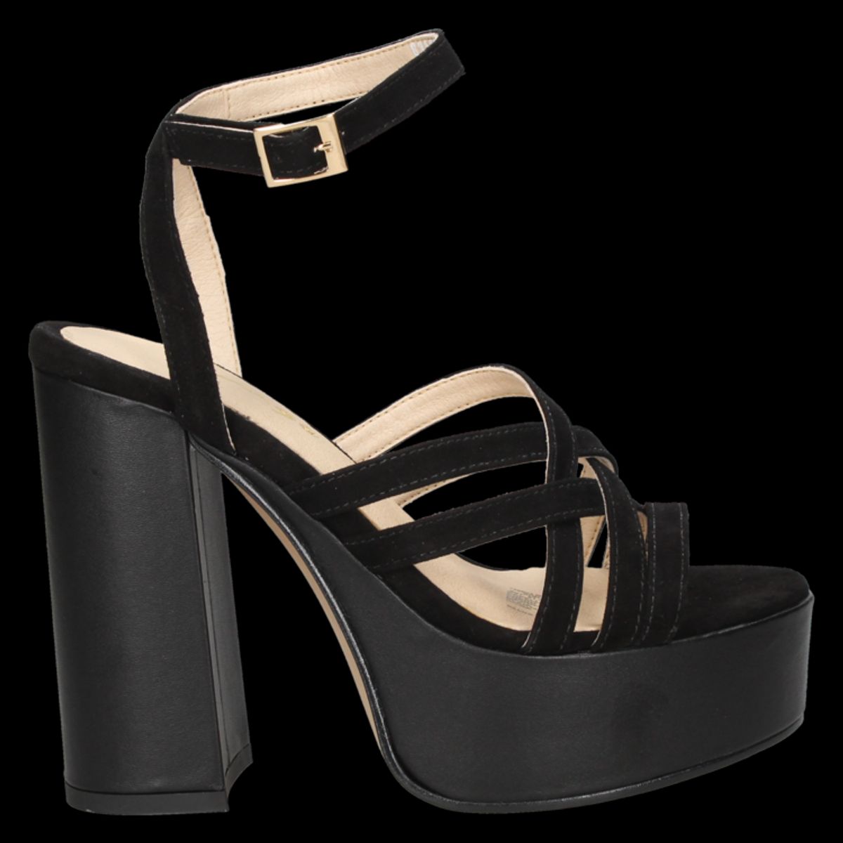 MINGO - Sandalia Casual Mujer Negro Mingo