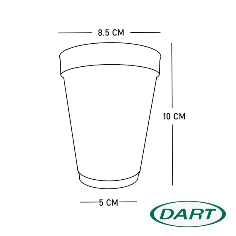 GENERICO - Vaso Termico Plumavit 10oz 300ml 25 unidades