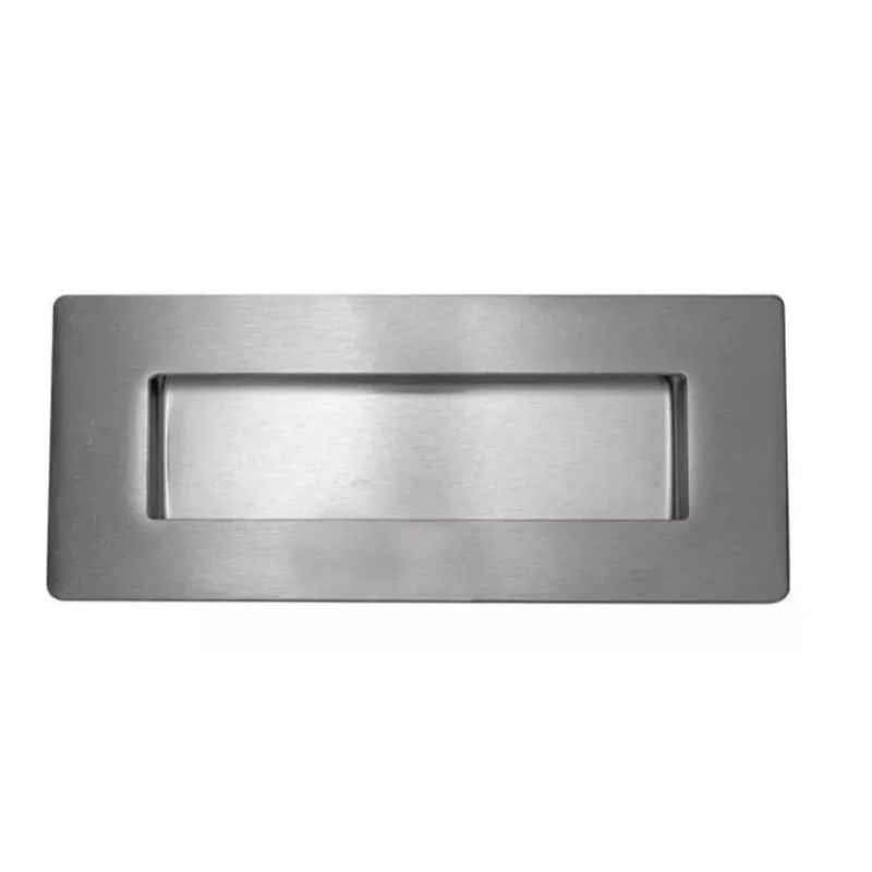 GENERICO - 4 Asa Rectangular Embutida Puerta Closet Acero 120mm X 50mm