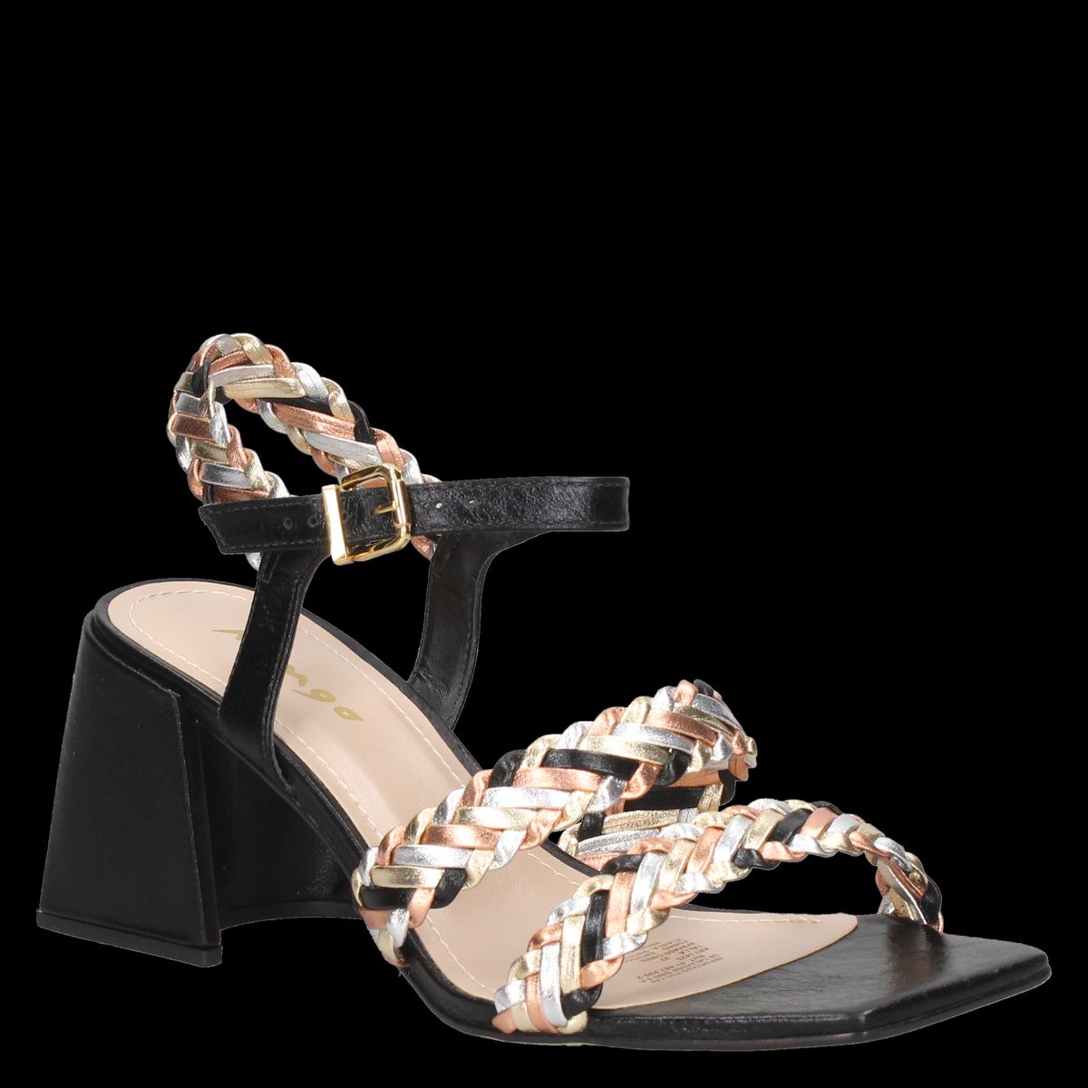 MINGO - Sandalia Casual Mujer Negro Mingo