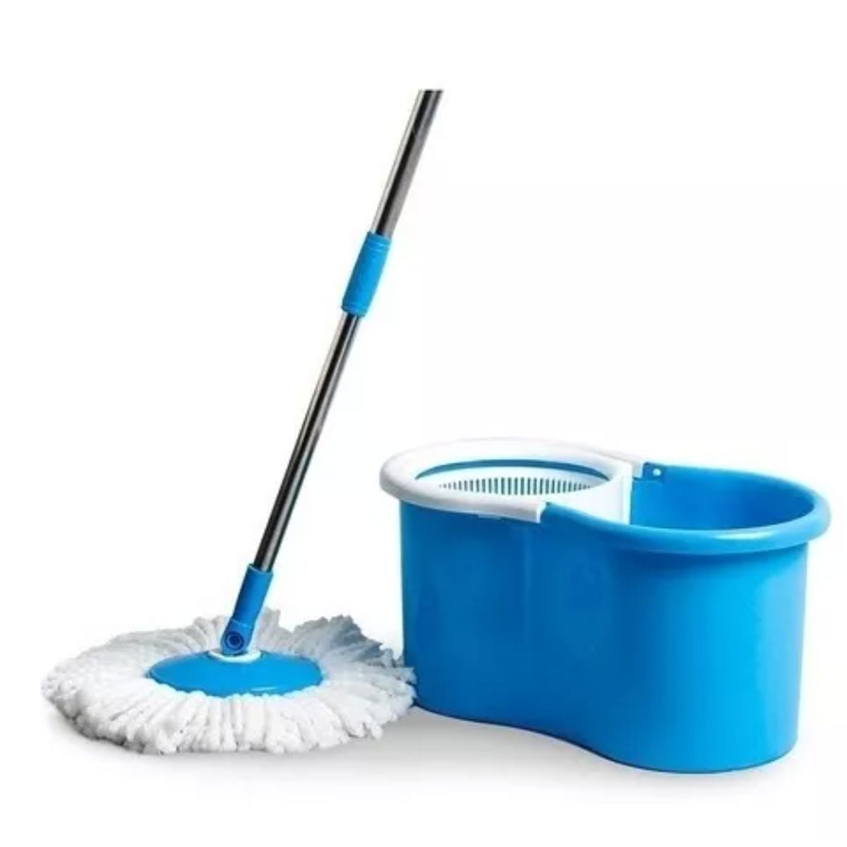 GENERICO - Mopa Trapeador Giratoria 360 Metálica Azul