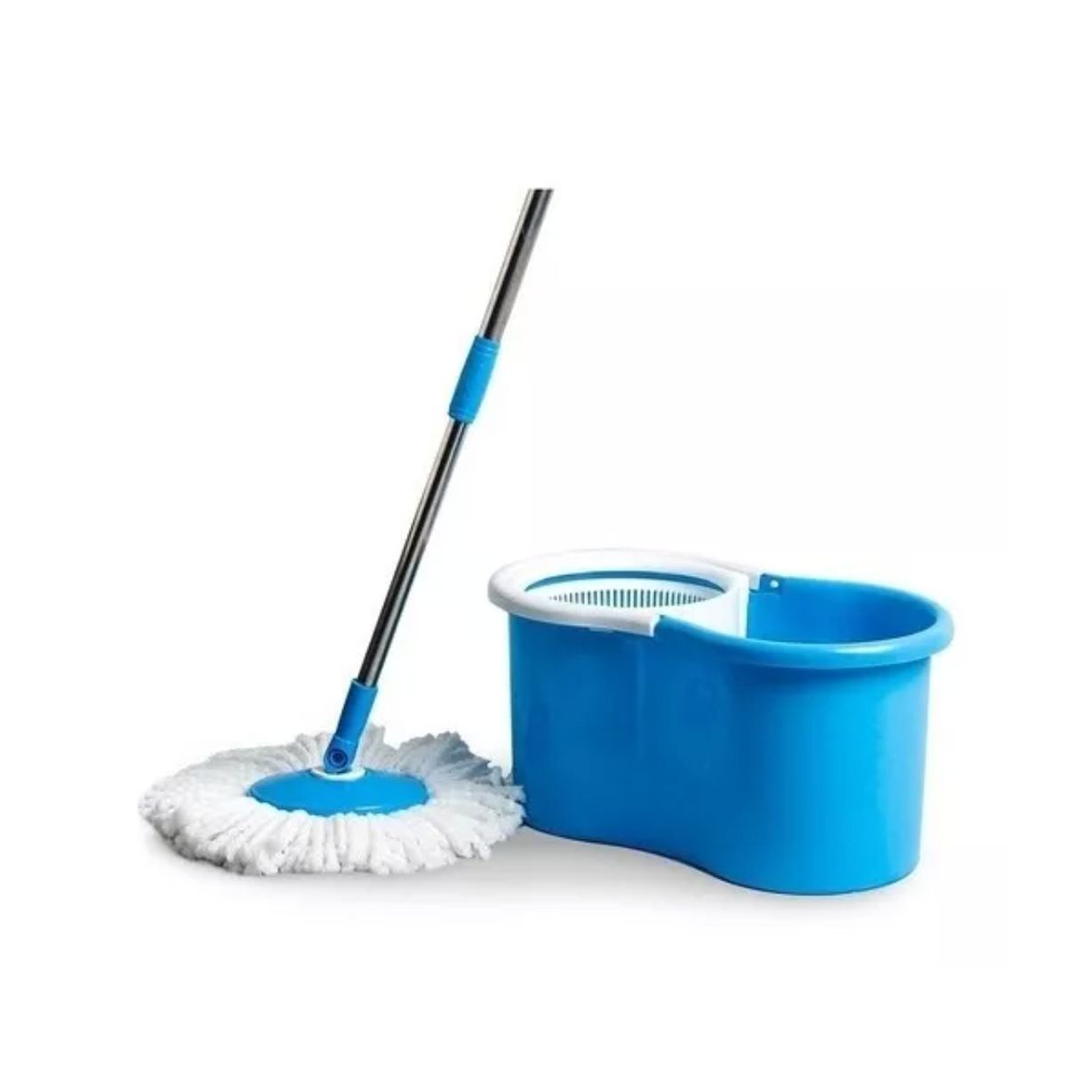 GENERICO - Mopa Trapeador Giratoria 360 Metálica Azul