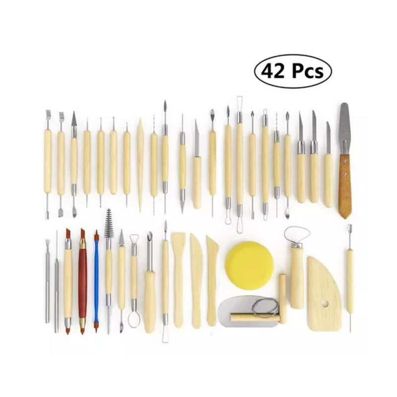 GENERICO - Kit 42 Herramientas Esculpir Tallados Escultura Selladas