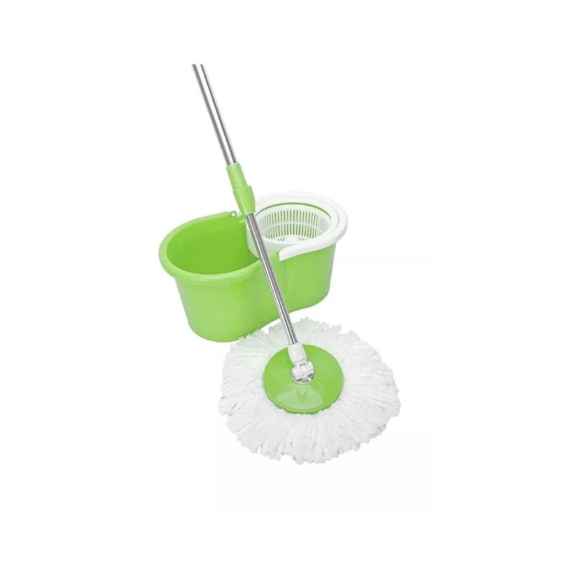 GENERICO - Mopa Trapeador Giratoria 360 Metálica Verde