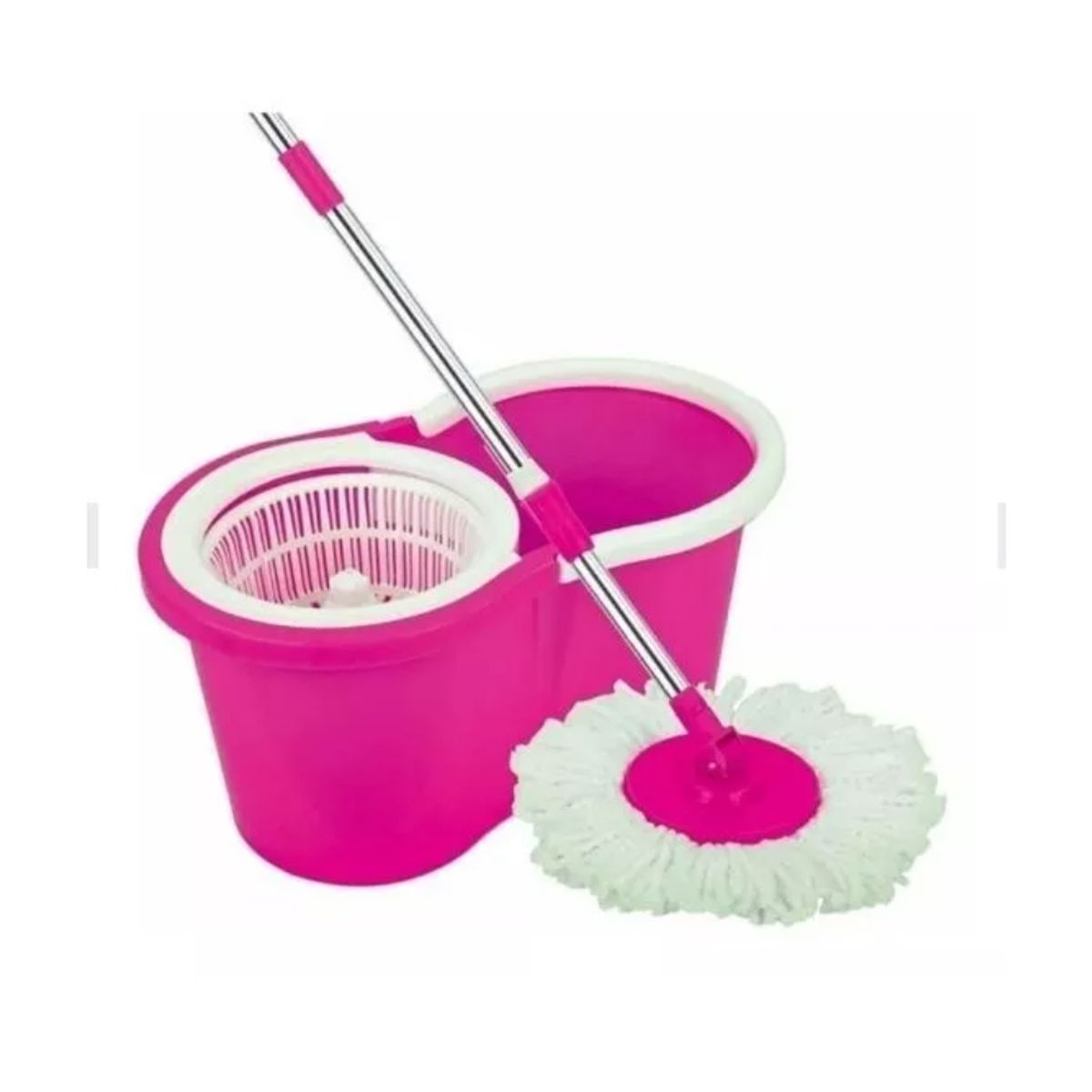 GENERICO - Mopa Trapeador Giratoria 360 Metálica Rosa